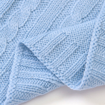 Baby Solid Color Knitted Blanket Baby Windproof Cover Baby