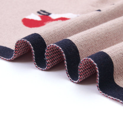 Baby Blanket Cartoon Fox Knitted Blanket
