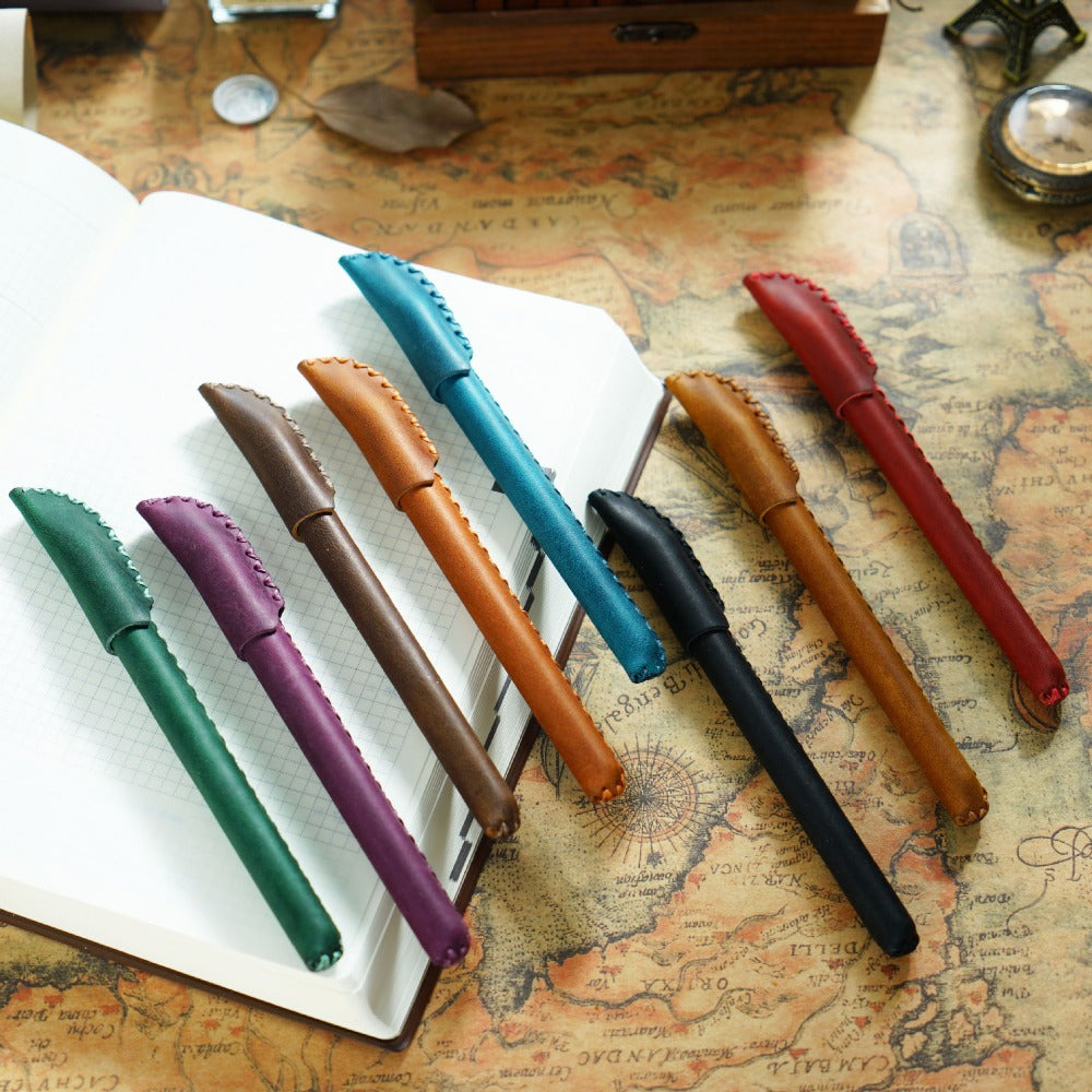 Handmade Cowhide Creative Retro Pencil Case