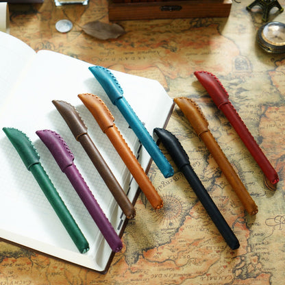Handmade Cowhide Creative Retro Pencil Case