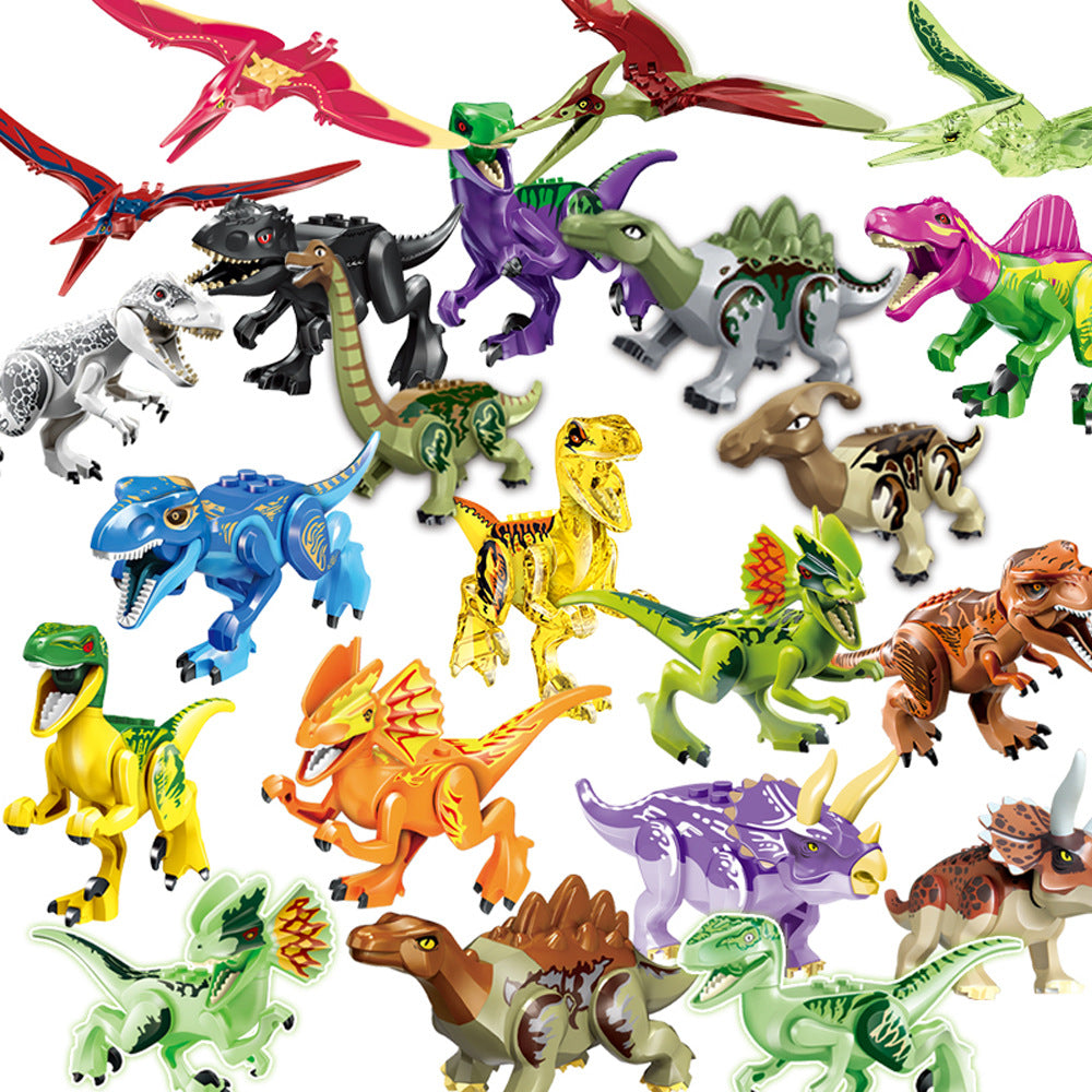 Assembled Jurassic Dinosaur Educational Building Blocks