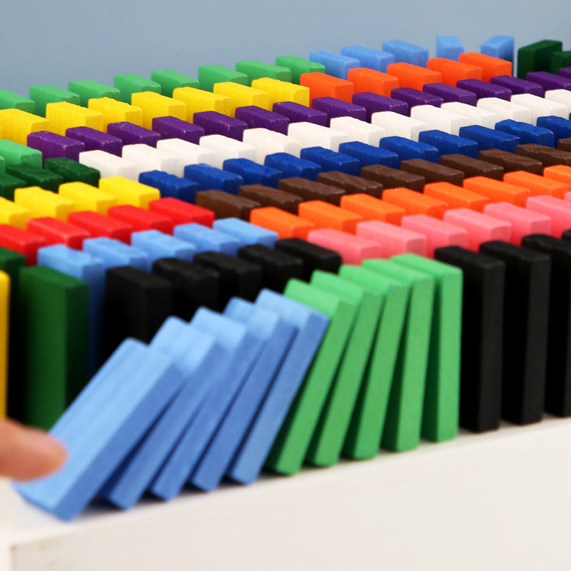 Rainbow Domino Building Set with 12 Bright Colors