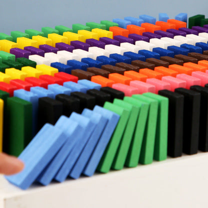 Rainbow Domino Building Set with 12 Bright Colors