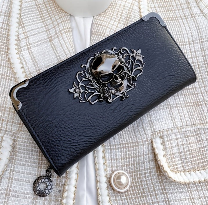 Halloween Metal Skull Clutch Purse
