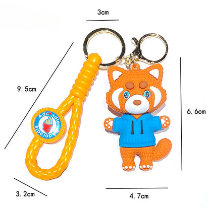Cartoon Bear PVC Soft Keychain Creative Keychain