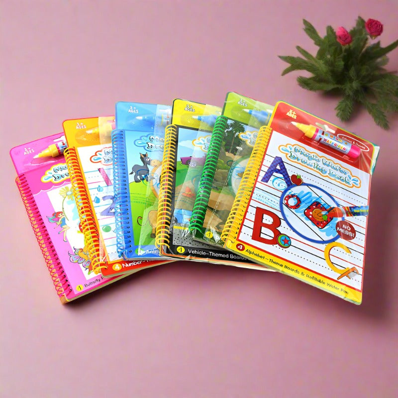 Children's Reusable Water Graffiti Paper Coloring Book Small Pens
