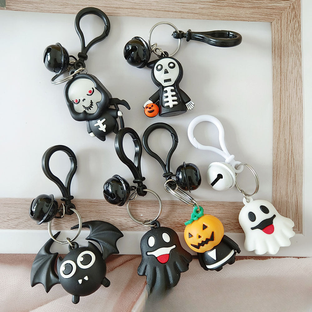 Cute Cartoon Doll Halloween Ghost Silicone Keychains
