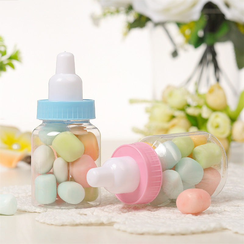 12PCS Small Milk Bottles Candy Boxes Plastic Boxes
