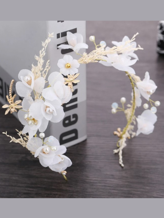 Golden Garden Romantic Pearl Headband