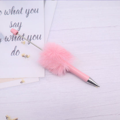 Beadable Pen Plush Pom Pom Beadable Pen