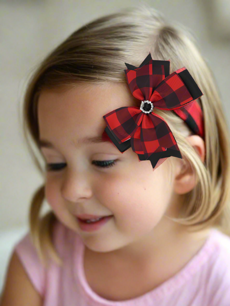 Preppy Chic Bejeweled Bow Clips