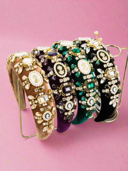 Ready To Dazzle Embellished Velvet Headband