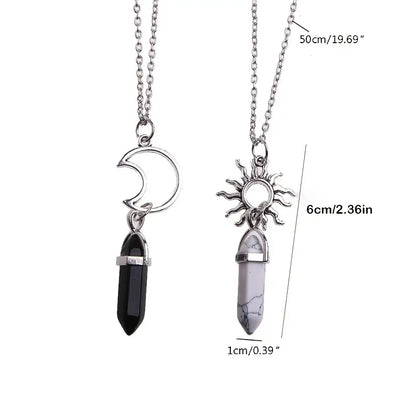 Charmed Hexagon Crystal Pendant Necklaces