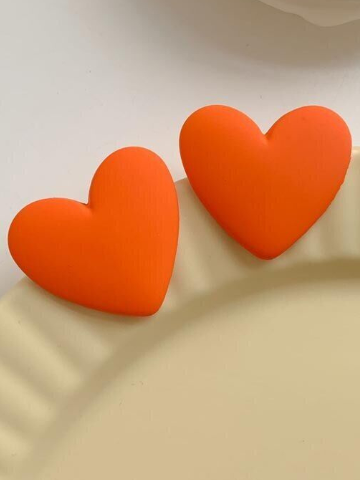 Girls Always Pampered Clay Heart Earrings