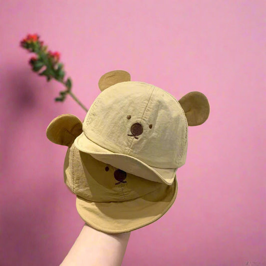 Baby Cute Bear Embroidered Soft Brim Baseball Cap