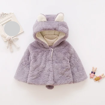 Cute Rabbit Ears Baby Jacket - Warm Hooded Outerwear