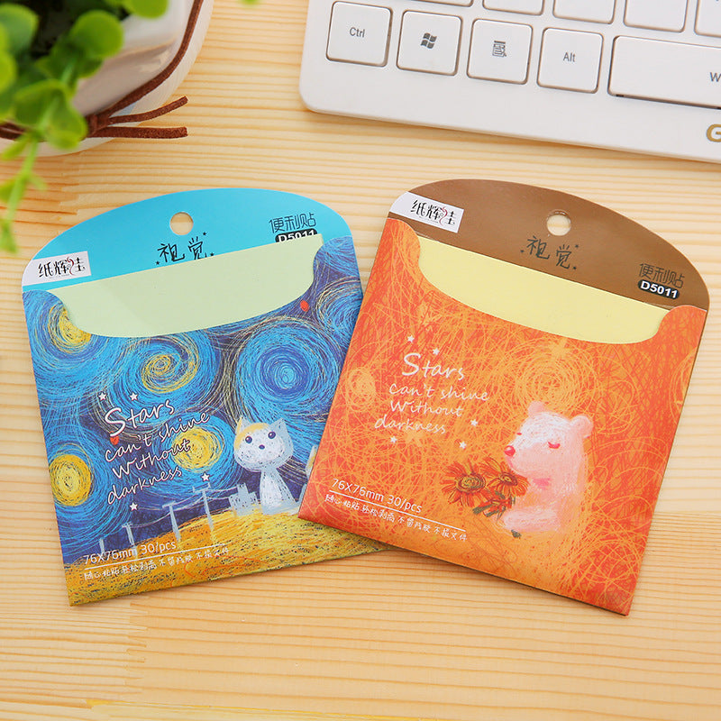 Creative Cartoon Colored Paper Brick Convenience Stickers