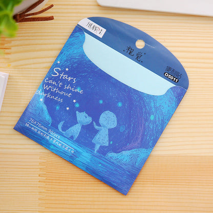 Creative Cartoon Colored Paper Brick Convenience Stickers