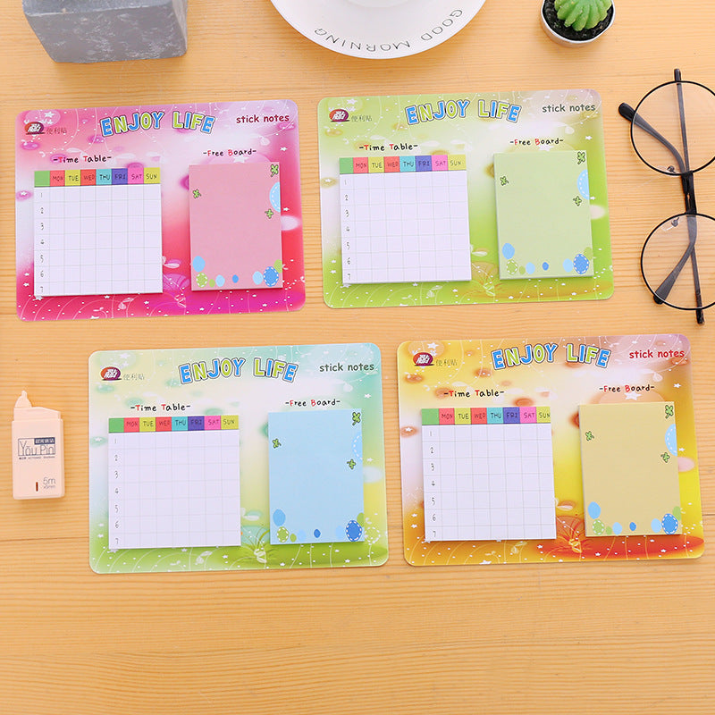 Weekly Schedule Combination Paper Post-it Notes