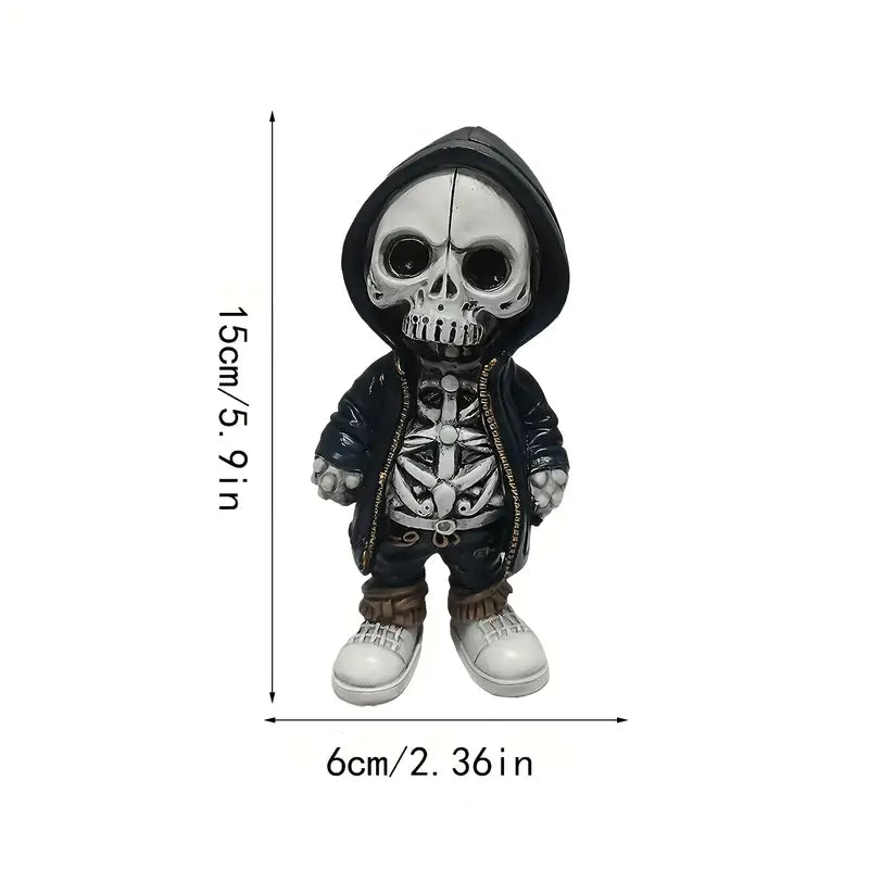 Skeleton Gnome Resin Ornament