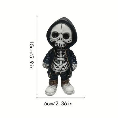 Skeleton Gnome Resin Ornament