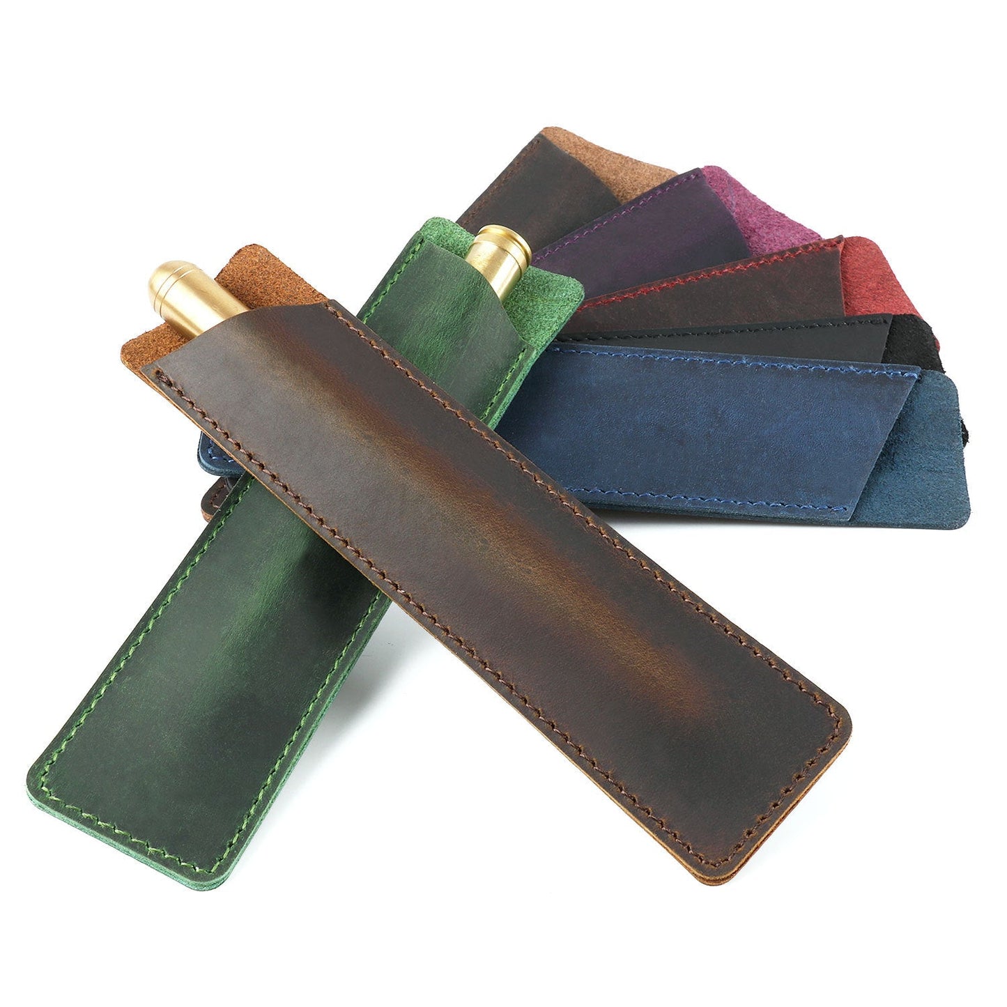 Handmade Genuine Leather Creative Fashion Pencil Case
