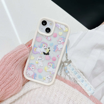 Clear Unicorn Phone Case For Iphone 14Pro 15Pro 12 13 14 15 Pro Max 14ProMax 13ProMax Cover