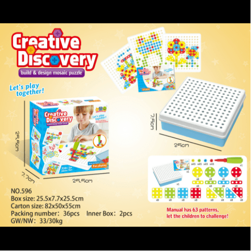 Interactive Nut Combination Educational Electric Drill Toy for Children