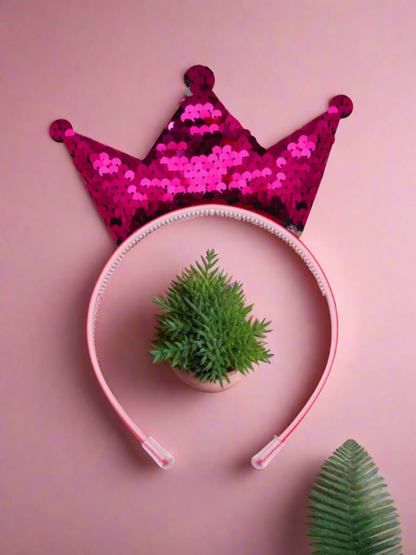 Queen Of Cuteness Sequin Crown Headband