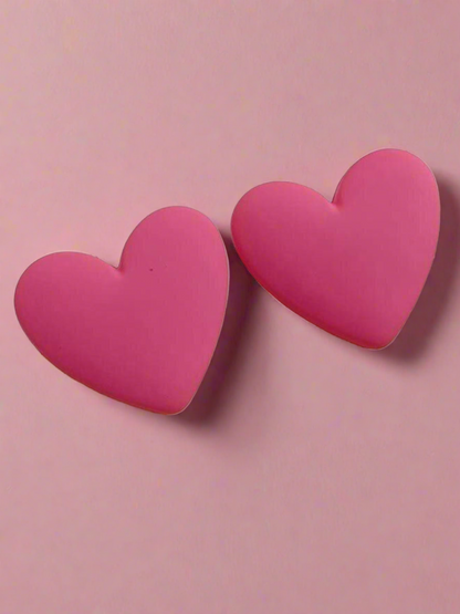 Girls Always Pampered Clay Heart Earrings