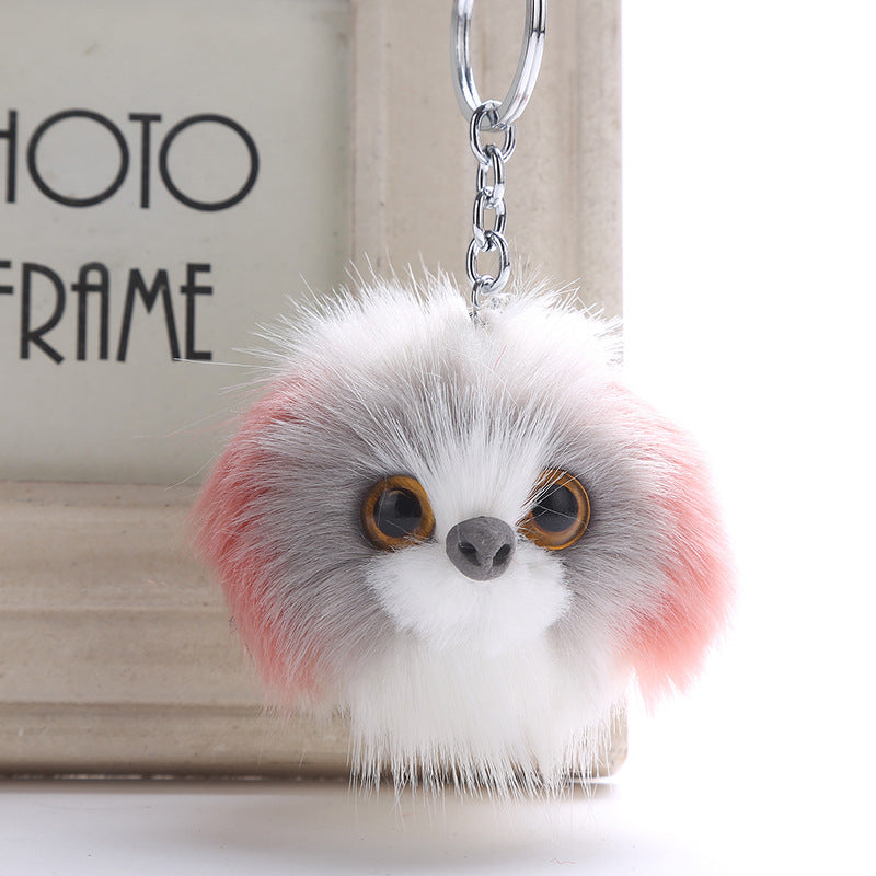 Puppy Fur Ball Keychain