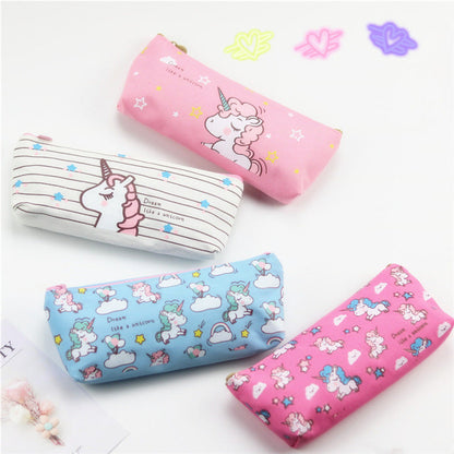 Unicorn Creative Large Capacity Canvas Pencil Case