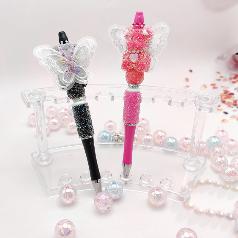 Butterfly Sugar Diamond Pen Handmade Fine Plastic Beaded