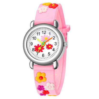 Girl's Watch With Flower Strap And Dial