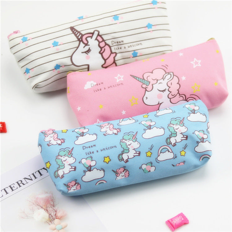 Unicorn Creative Large Capacity Canvas Pencil Case