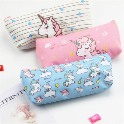 Unicorn Creative Large Capacity Canvas Pencil Case