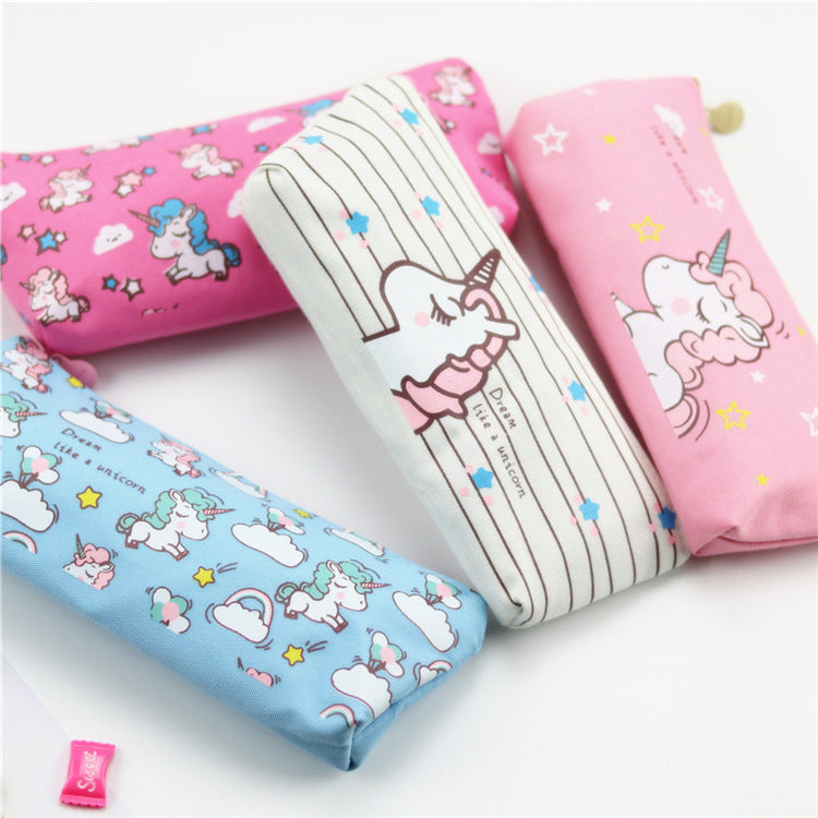 Unicorn Creative Large Capacity Canvas Pencil Case