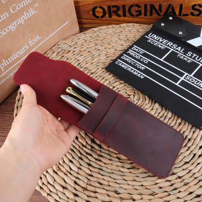 Genuine Vintage Handmade Cowhide Pencil Case