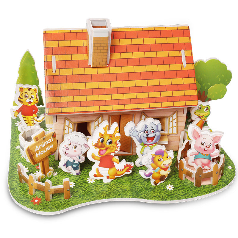 Three-dimensional Paper Puzzle Educational Toys for Kindergarten