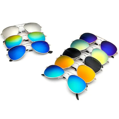 Vintage Unisex Reflective Kids Sunglasses.