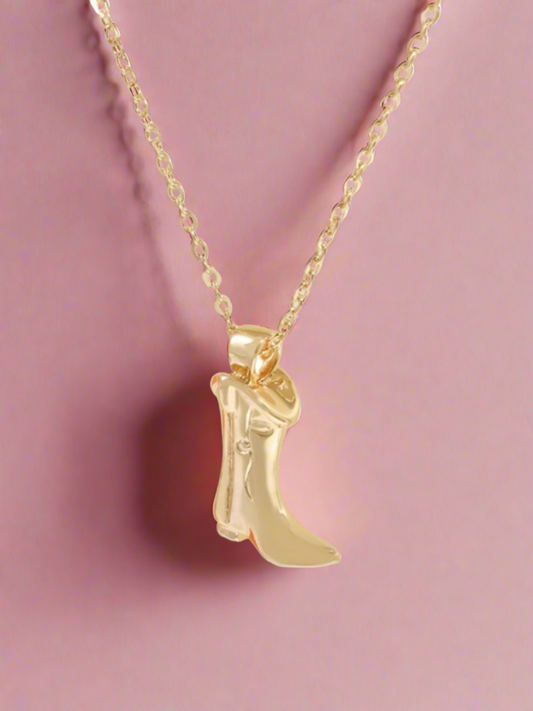 Little Trinket Cowgirl Boot Pendant Necklace