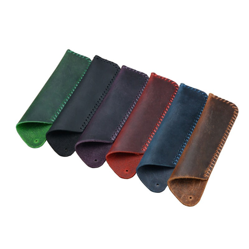 Genuine Leather Personalized Retro Pure Handmade First Layer Cowhide Pen Holder