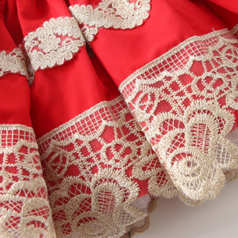 Baby Kid Girls Love heart Bow Princess Dresses And Headwear