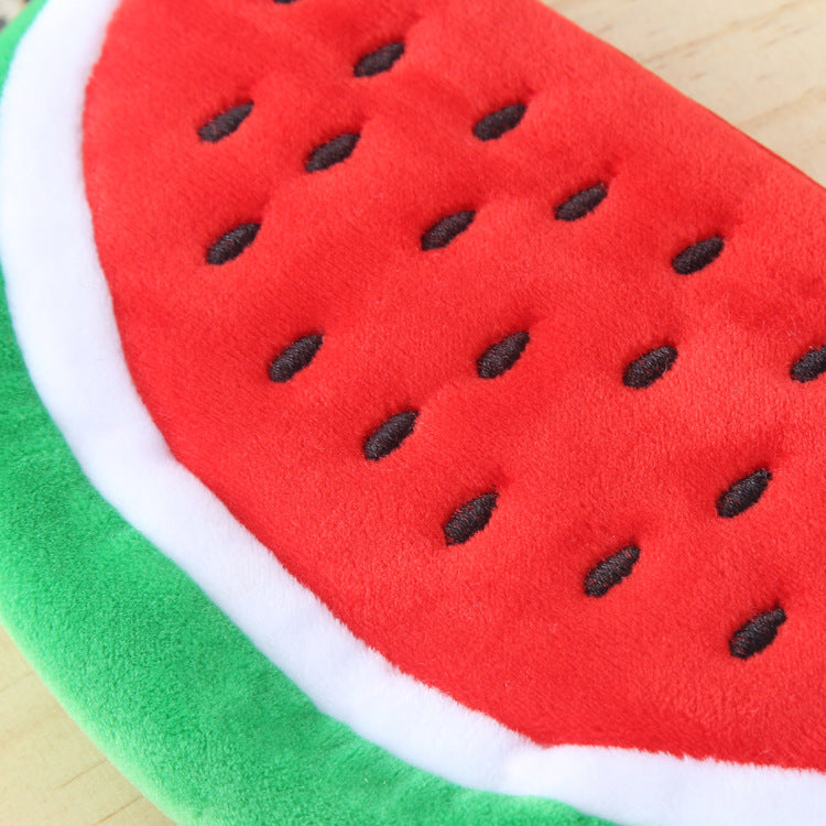 Cute Watermelon Fruit Plush Pencil Case