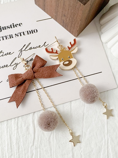 Reindeer Stars Drop Earrings