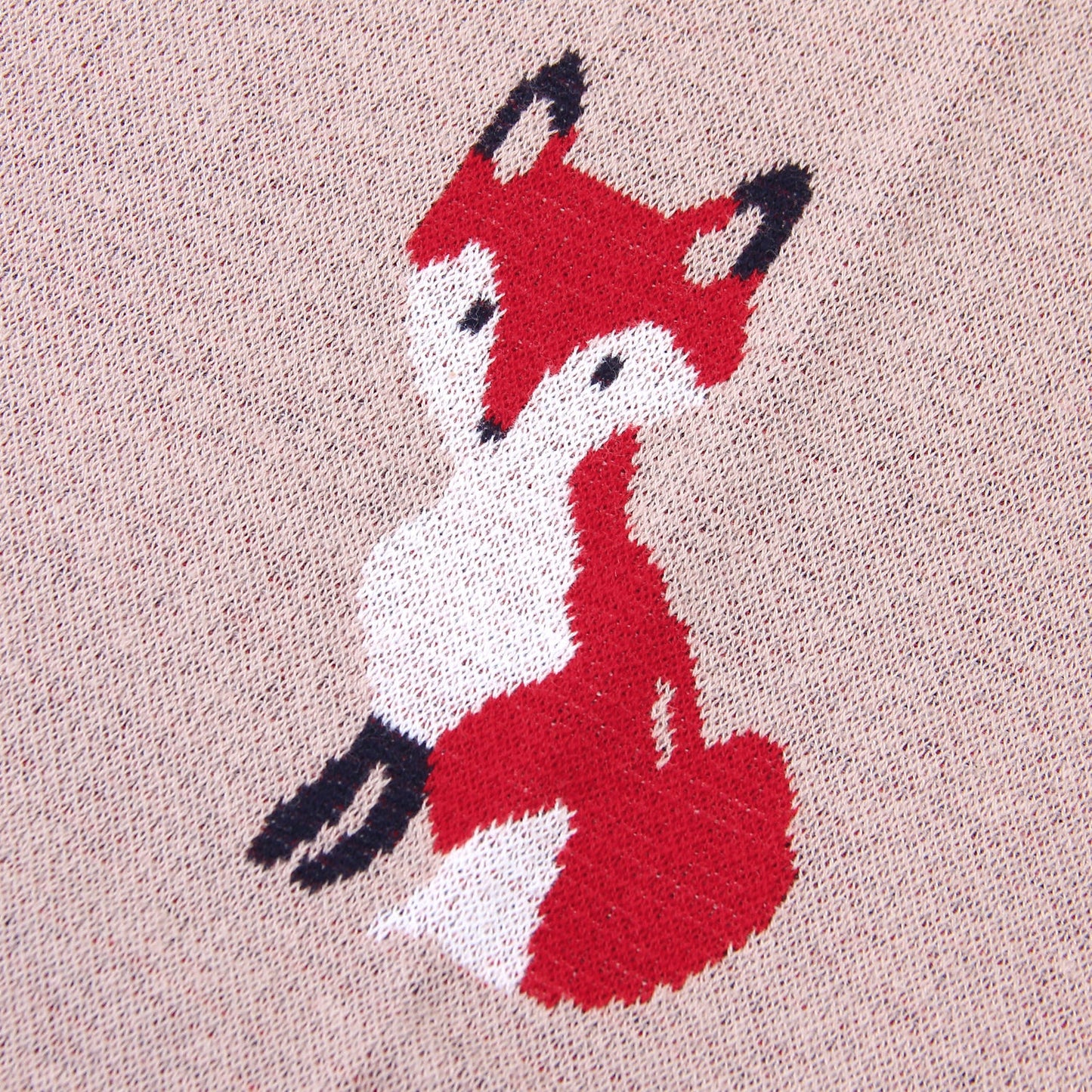 Baby Blanket Cartoon Fox Knitted Blanket