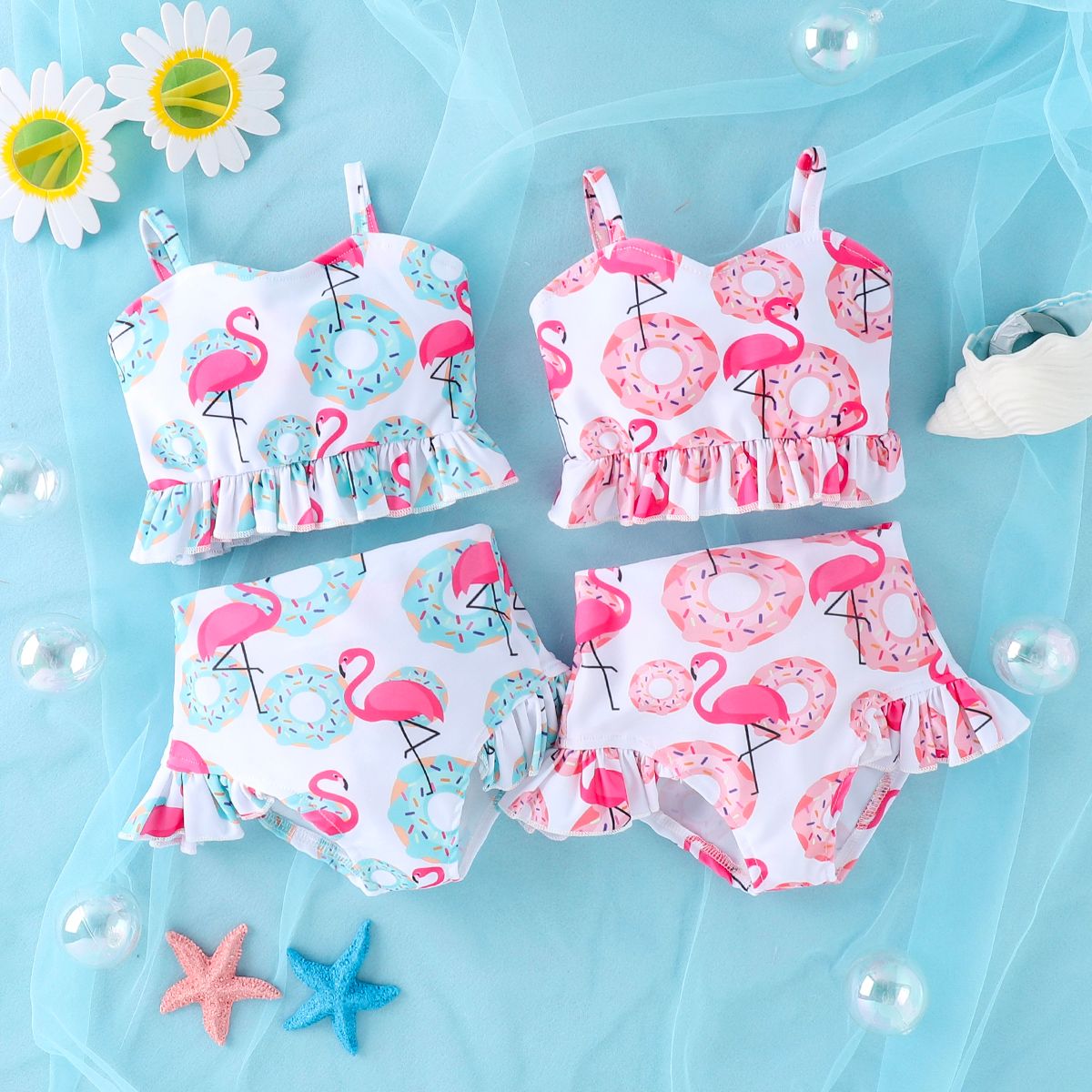 Kids Swimwear Tracksuit Polyester Baby Clothes