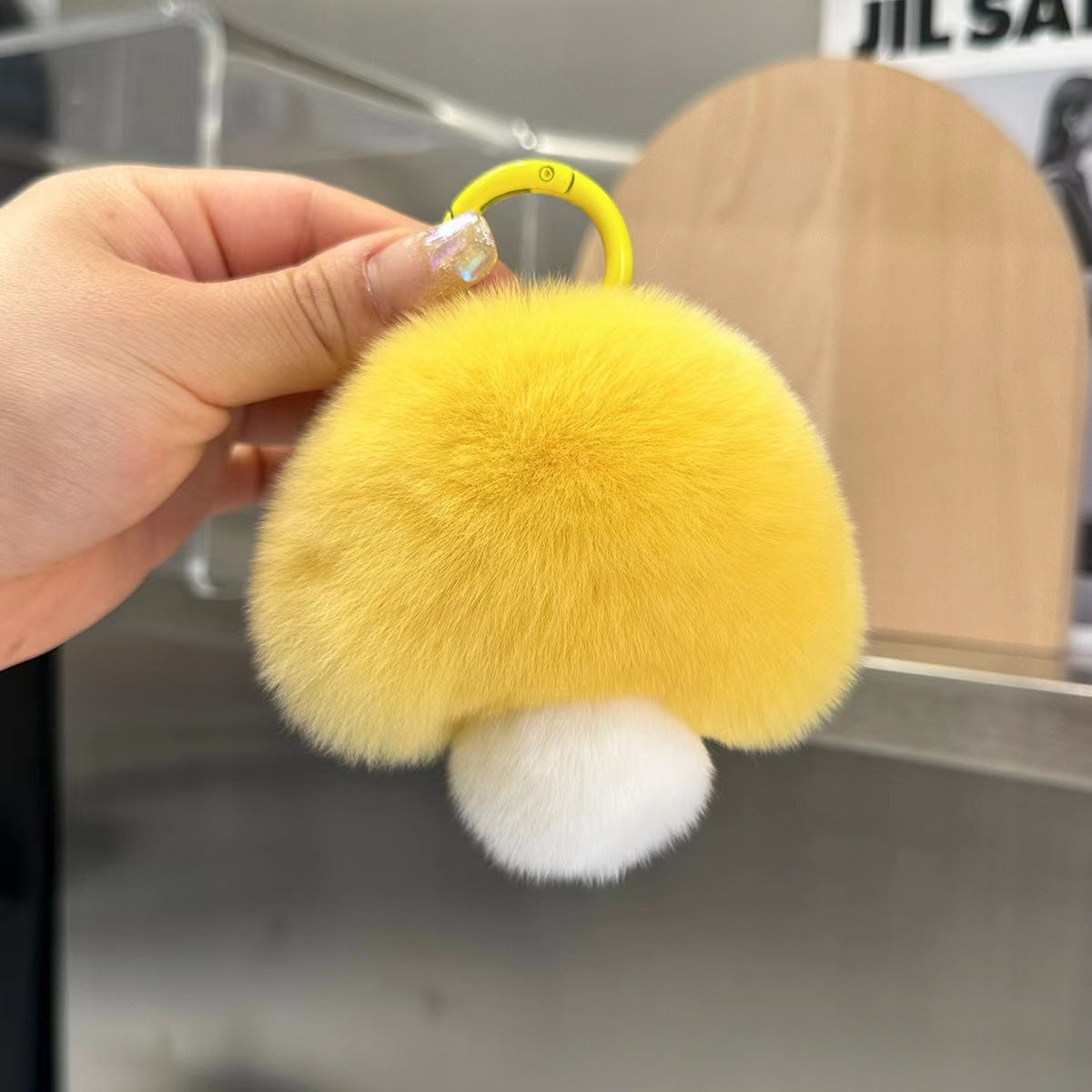 Plush Mushroom Keychain