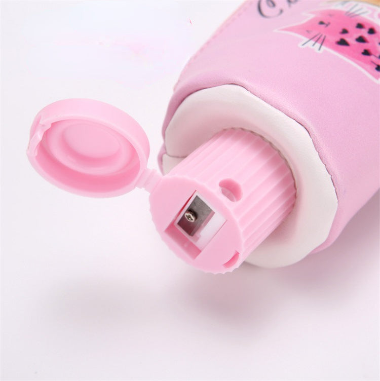 PU Toothpaste Shaped Pen Bags with Pencil Sharpeners