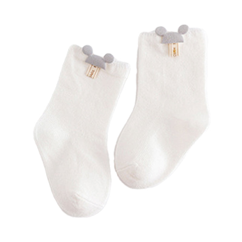 Baby Girls Boys Solid Color Letters Cartoon Accessories Socks